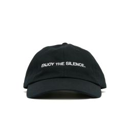 ENJOY THE SILENCE EMBROIDERED CAP Black