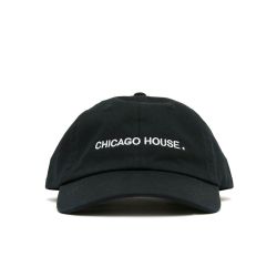 CHICAGO HOUSE EMBROIDERED CAP Black