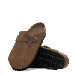 BOSTON SFB SUEDE LEATHER Unisex Clogs, Dark Tea