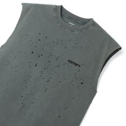 MothTech™ Muscle Tee Unisex T-shirt, Faded Black