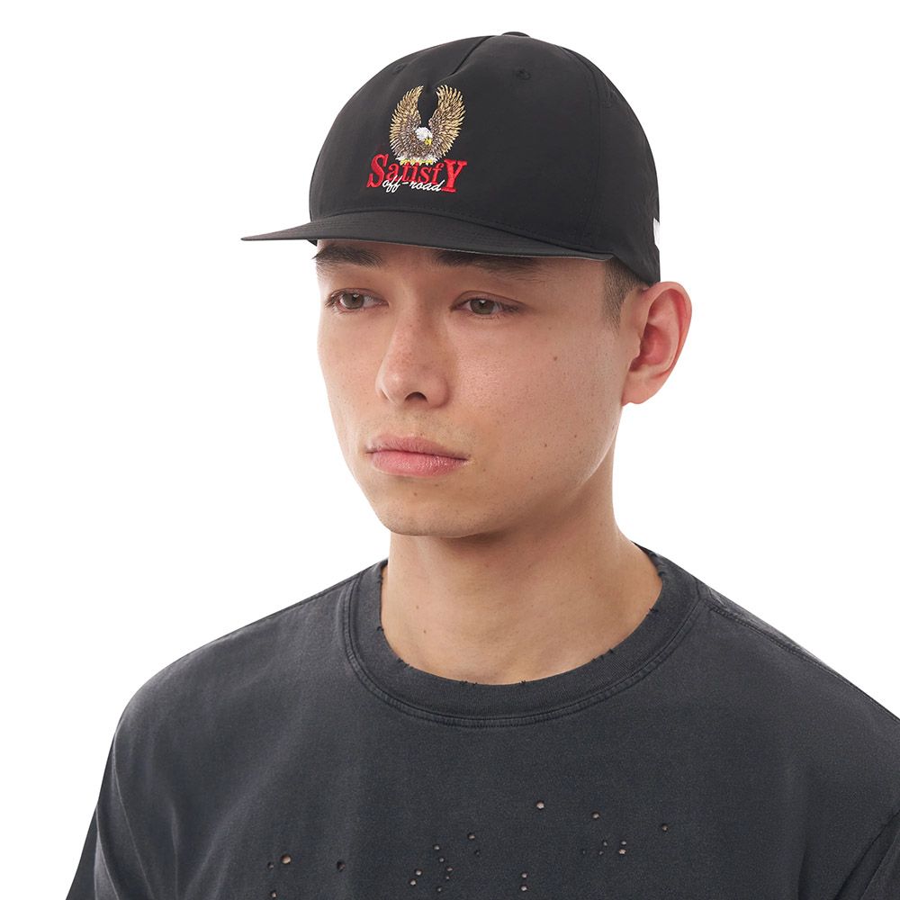Satisfy FliteSilk™ 5-Panel Pinch Cap, Black Eagle