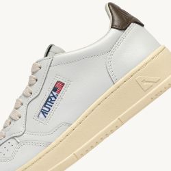MEDALIST LOW WOMAN LEATHER/LEATHER White/Chocolate