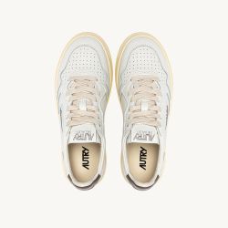MEDALIST LOW WOMAN LEATHER/LEATHER White/Chocolate