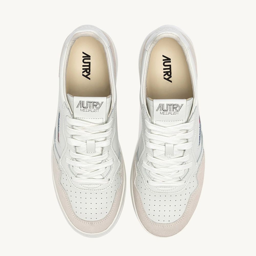 MEDALIST LOW MAN LEATHER/SUEDE Total White