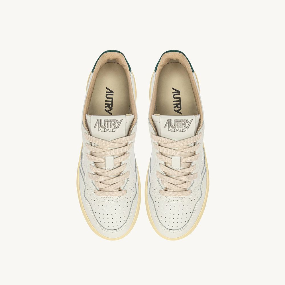 MEDALIST LOW MAN LEATHER/SUEDELOGO White/Dark Sea