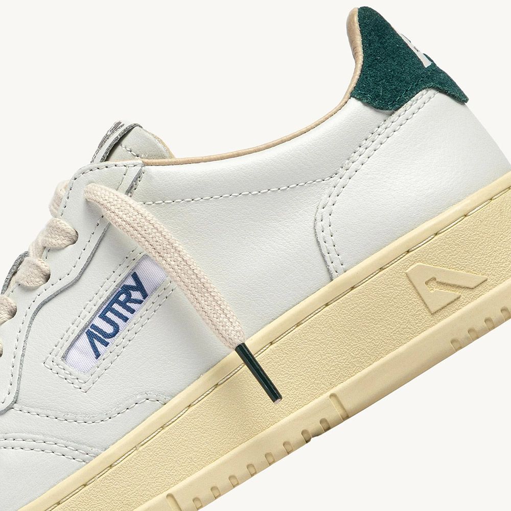 MEDALIST LOW MAN LEATHER/SUEDELOGO White/Dark Sea