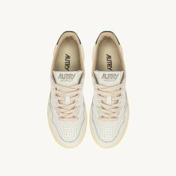 MEDALIST LOW MAN LEATHER/SUEDELOGO White/Dark Sea