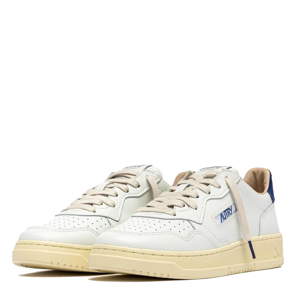 MEDALIST LOW MAN LEATHER/SUEDE LOGO White/Blue Depths