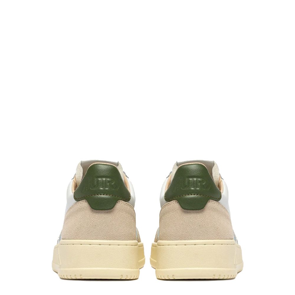 MEDALIST LOW MAN LEATHER/SUEDE White/Bronze Grn