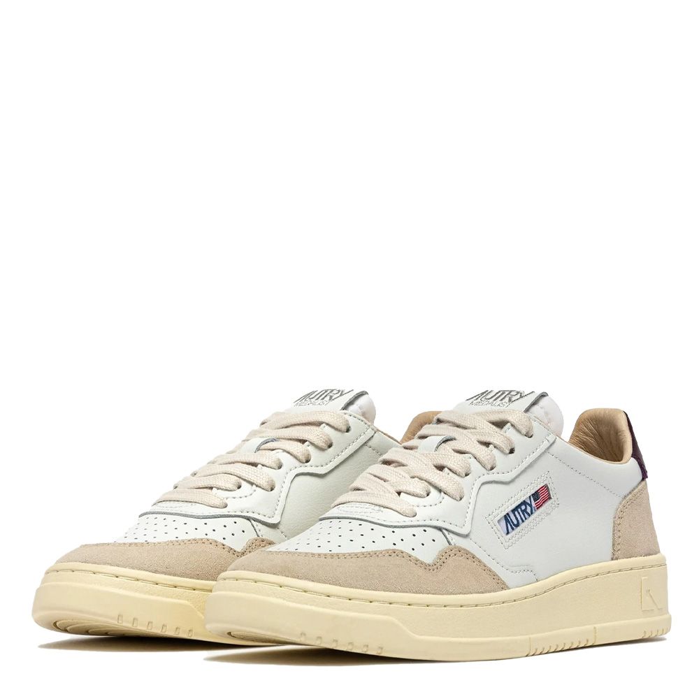 MEDALIST LOW WOMAN LEATHER/SUEDE White/Fig