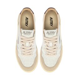 MEDALIST LOW WOMAN LEATHER/SUEDE White/Fig
