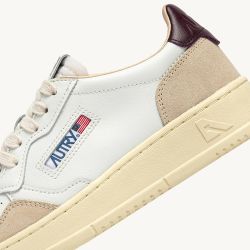 MEDALIST LOW WOMAN LEATHER/SUEDE White/Fig