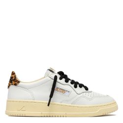 MEDALIST LOW WOMAN LEATHER/POLACE White/Leopard
